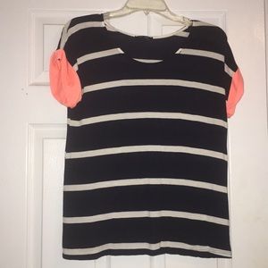 Striped shirt.